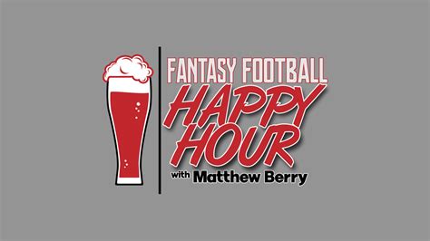 Enter for the chance to win a trip NBC Sports headquarters to meet <b>Matthew</b> <b>Berry</b> and watch a live taping of <b>Fantasy</b> <b>Football</b> <b>Happy</b> <b>Hour</b> by clicking here! RBs I Love in 2023 Bijan Robinson, Atlanta Falcons. . Fantasy football happy hour with matthew berry